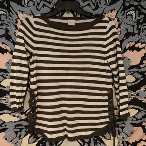 Chico’s long sleeve striped shirt. Size 0